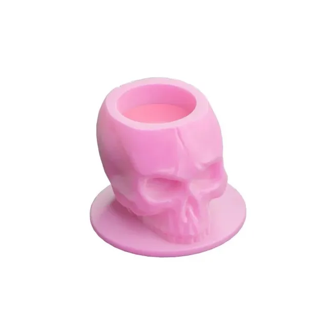 Capacele din Silicon Craniu - Suport Tus si Pigment Tatuaj, Set 50 Bucati