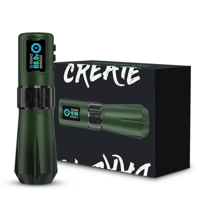 EZ INKin Rampage 4.5mm Hunter Green - Aparat Tatuat Wireless cu 2 Baterii