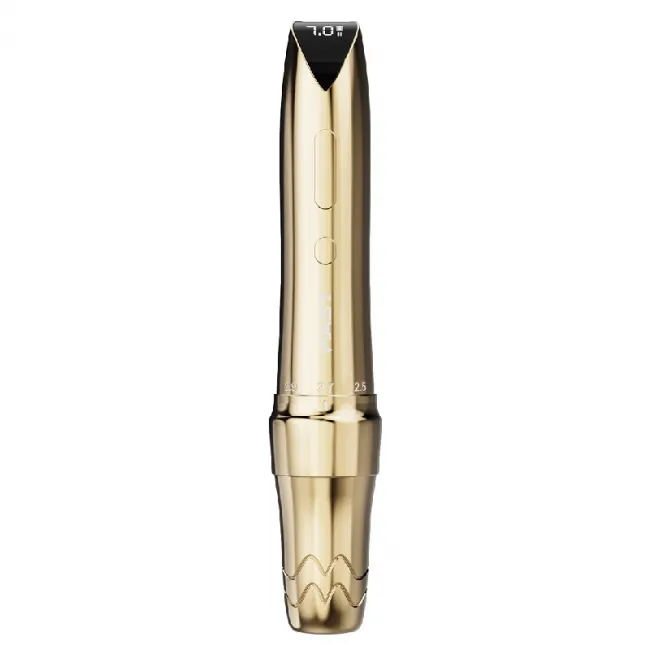 MAST P60 Wireless Tattoo Pen - Aparat PMU Profesional, Stroke Reglabil, 2 Baterii, Gold