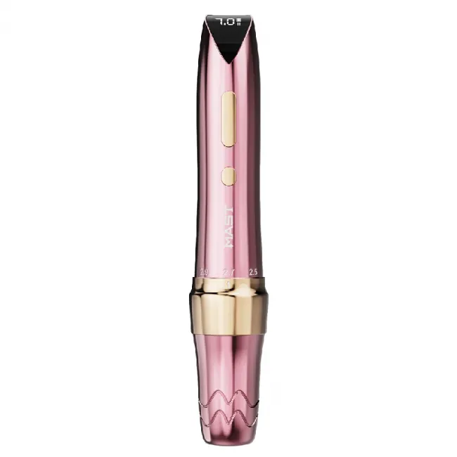 MAST P60 Wireless Tattoo Pen - Aparat PMU Profesional, Stroke Reglabil, 2 Baterii, Pink
