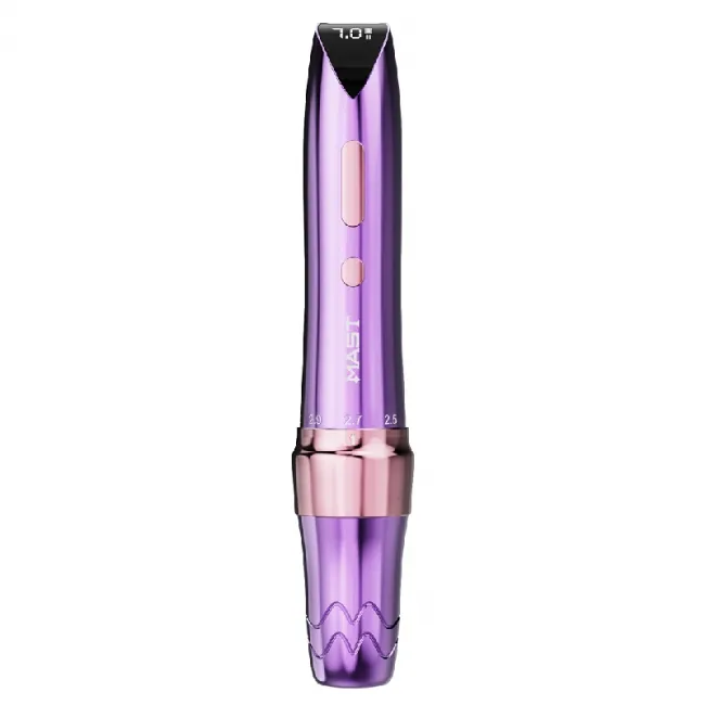MAST P60 Wireless Tattoo Pen - Aparat PMU Profesional, Stroke Reglabil, 2 Baterii, Purple