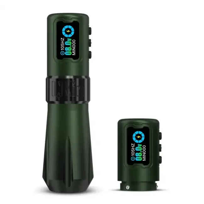 EZ INKin Rampage 4.5mm Hunter Green - Aparat Tatuat Wireless cu 2 Baterii