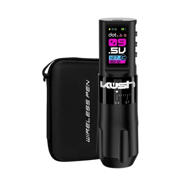 Aparat de Tatuat KUSH Wireless Pen, Stroke Ajustabil 2.4-4.2mm, Black