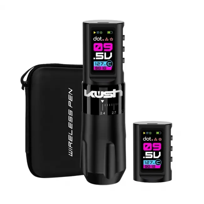 Aparat de Tatuat KUSH Wireless Pen, Stroke Ajustabil 2.4-4.2mm, Black