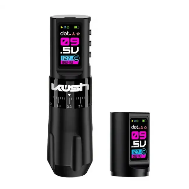 Aparat de Tatuat KUSH Wireless Pen, Stroke Ajustabil 2.4-4.2mm, Black