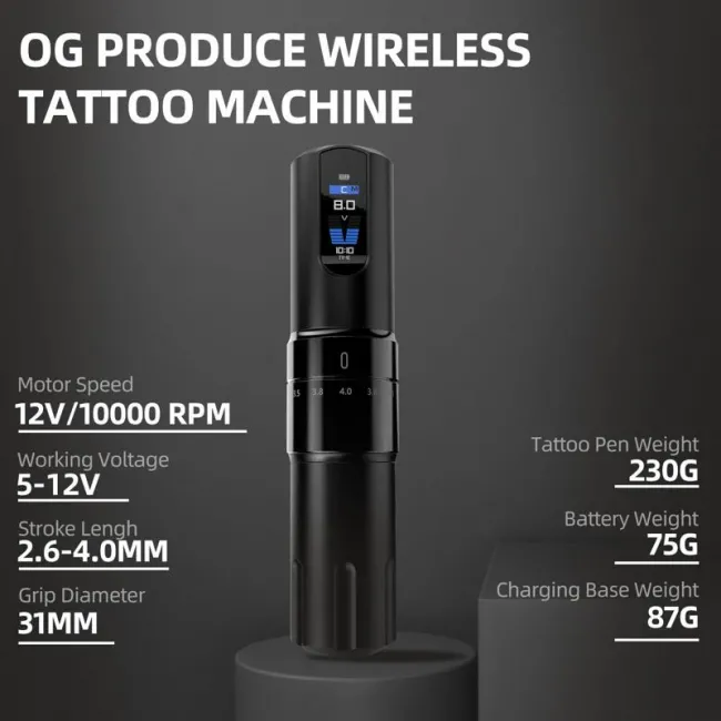 Aparat De Tatuat OG DARKKNIGHT Pro, Stroke Ajustabil