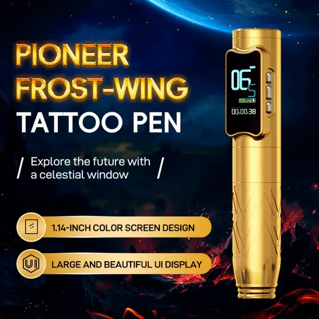Aparat De Tatuat si PMU Pioneer Frost-Wing - Stroke 3.0mm, Ecran Color, Dual Mode