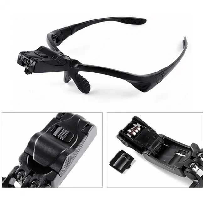 Ochelari LED cu Lupa T2 pentru Micropigmentare si Tatuaje