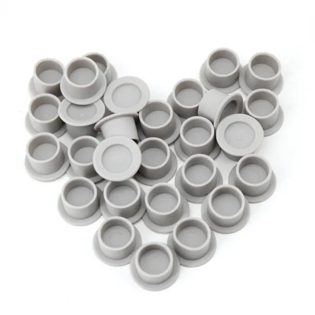 Capace Pigment din Silicon cu Baza 100 buc - Ink Cups PMU si Tatuaj