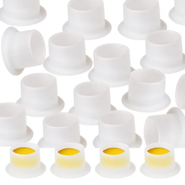 Capace Pigment din Silicon cu Baza 100 buc - Ink Cups PMU si Tatuaj