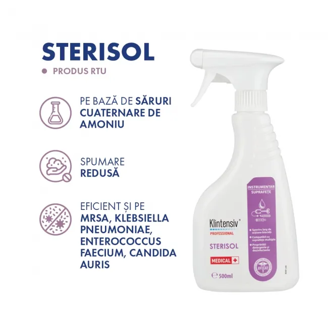 Sterisol Dezinfectant Nivel Inalt RTU Profesional pentru Suprafete si Instrumentar