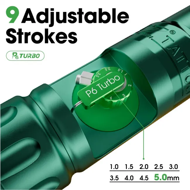 EZ P6 Green Masina de Tatuaj Wireless cu Cursa Reglabila