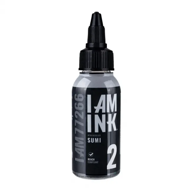 I AM INK SUMI 2, 50 ml, Tus Grey Wash Profesional pentru Tatuaje REACH