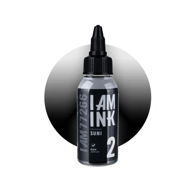 I AM INK SUMI 2, 50 ml, Tus Grey Wash Profesional pentru Tatuaje REACH