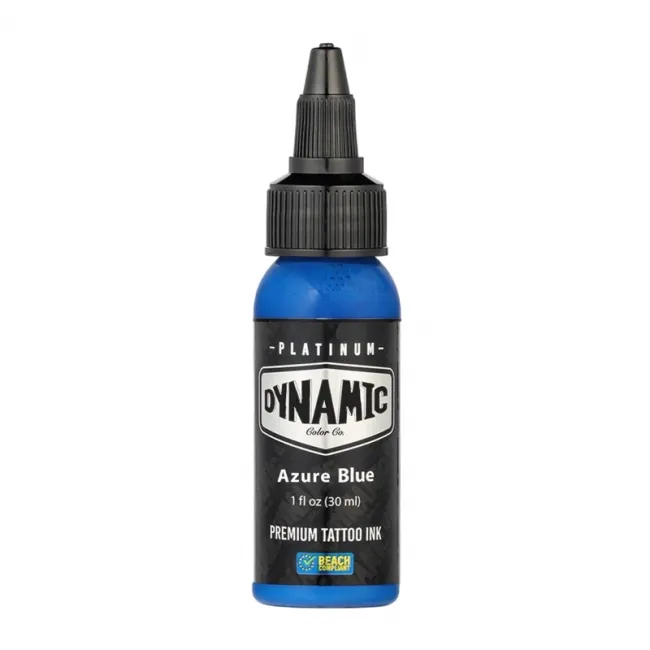 Dynamic Ink Platinum Azure Blue 30 ml, Tus Profesional pentru Tatuaje REACH