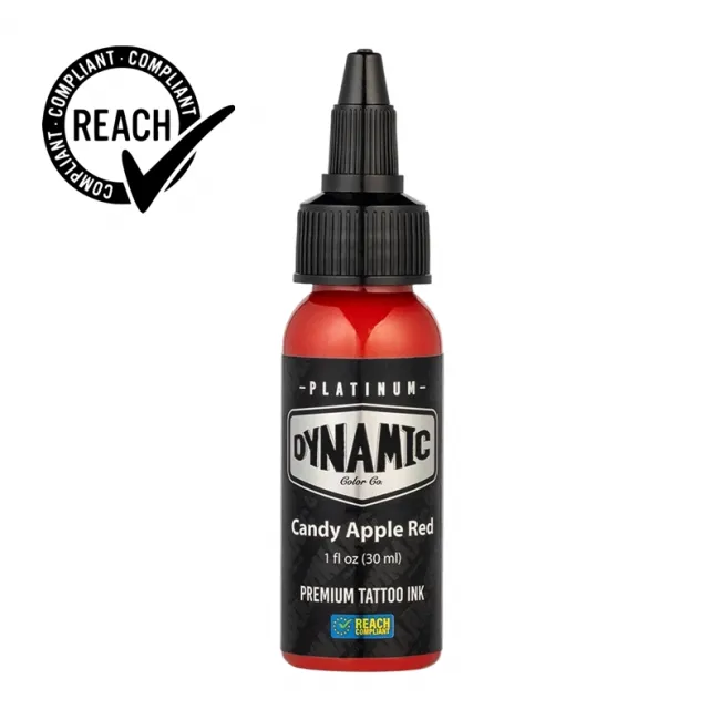 Dynamic Ink Platinum Candy Apple Red 30 ml, Tus Profesional pentru Tatuaje REACH