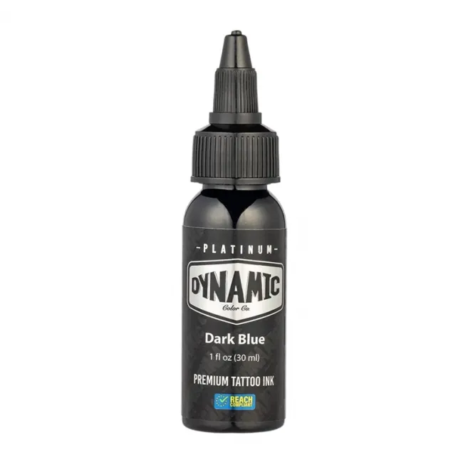 Dynamic Ink Platinum Dark Blue 30 ml, Tus Profesional pentru Tatuaje REACH