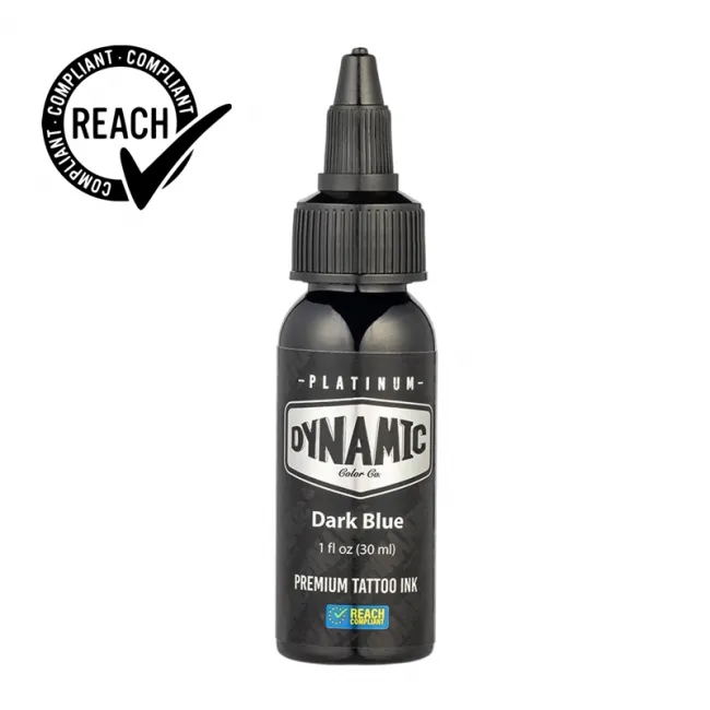 Dynamic Ink Platinum Dark Blue 30 ml, Tus Profesional pentru Tatuaje REACH