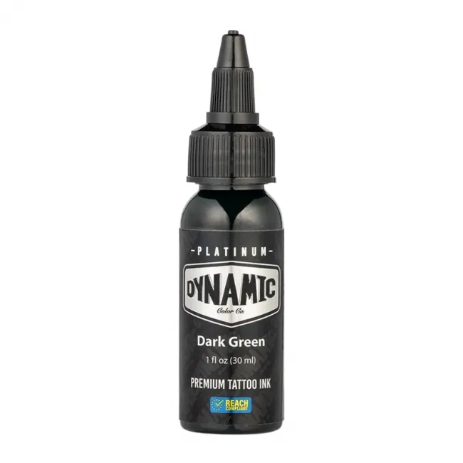 Dynamic Ink Platinum Dark Green 30 ml, Tus Profesional pentru Tatuaje REACH