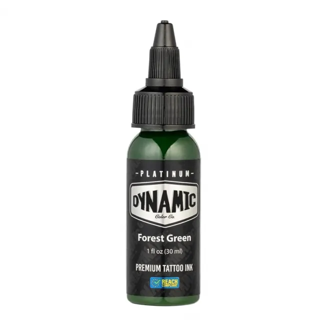 Dynamic Ink Platinum Forest Green 30 ml, Tus Profesional pentru Tatuaje REACH