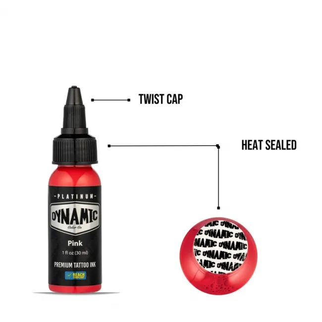 Dynamic Ink Platinum Pink 30 ml, Tus Profesional pentru Tatuaje REACH