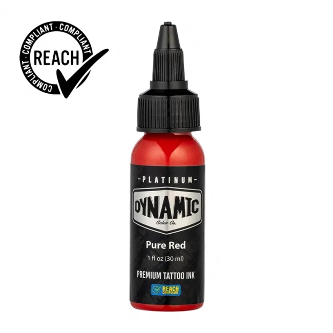 Dynamic Ink Platinum Pure Red 30 ml, Tus Profesional pentru Tatuaje REACH