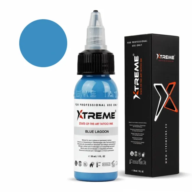 Xtreme Ink Blue Lagoon, 30 ml, Tus Profesional pentru Tatuaje REACH