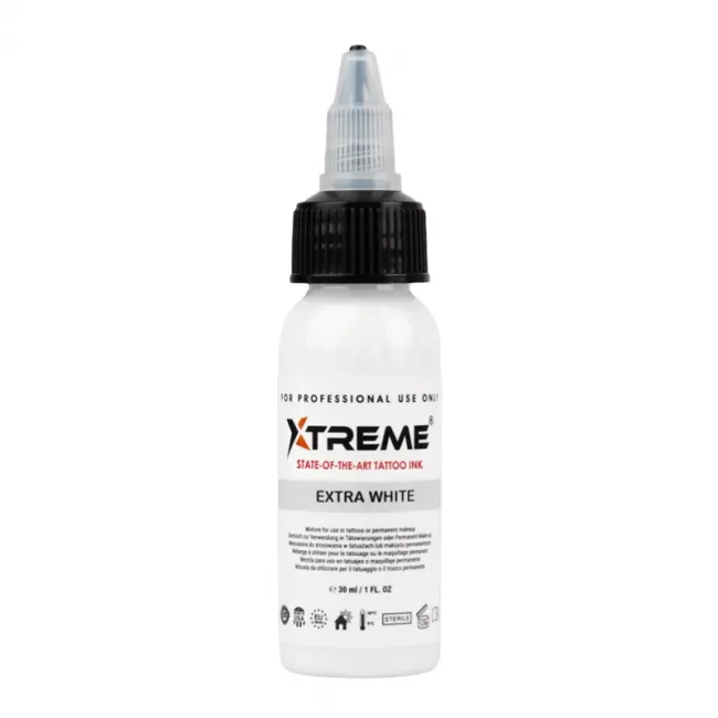 Xtreme Ink Extra White, 30 ml, Tus Profesional pentru Tatuaje REACH