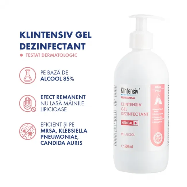 Klintensiv Gel Dezinfectant Profesional pentru Maini 500ml
