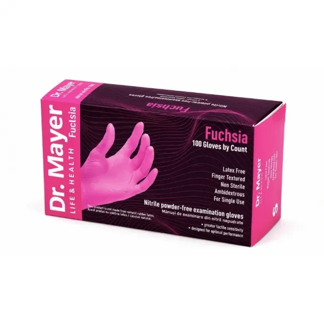 Manusi Nitril Dr. Mayer Fuchsia 100 Bucati