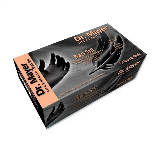 Manusi Nitril Negre Soft Dr. Mayer 100 Bucati