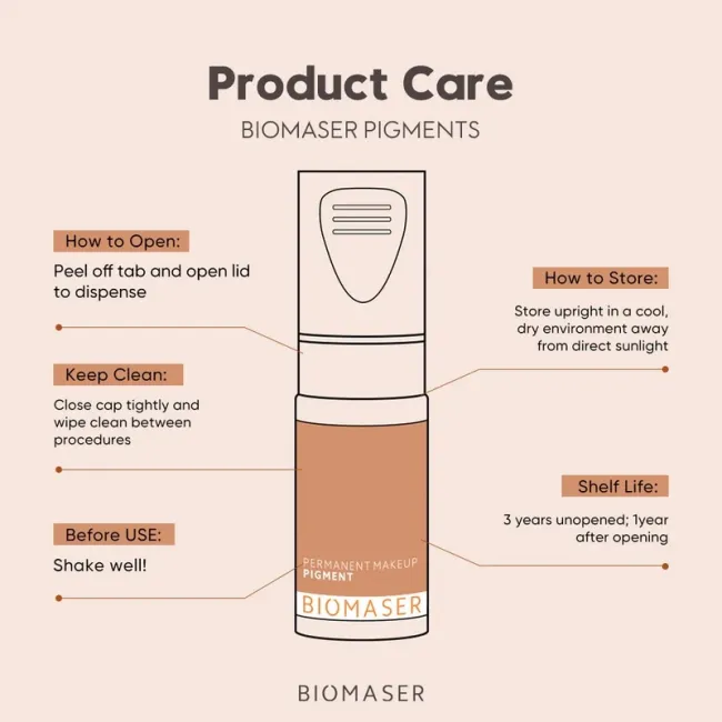 Biomaser Amber Mist - Pigment PMU Hibrid pentru Sprancene 12 ml