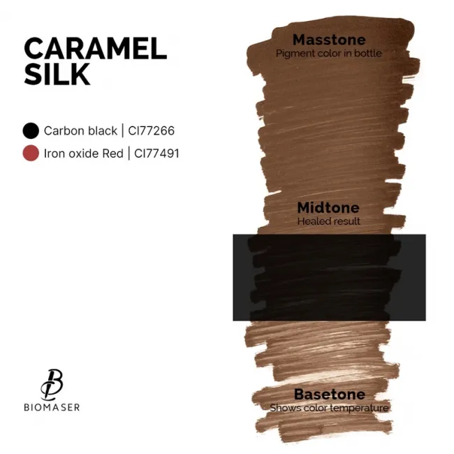 Biomaser Caramel Silk - Pigment PMU Hibrid pentru Sprancene 12 ml