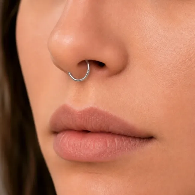 Cercel Piercing Circular Segment Ring, Grosime Tija 1.6mm