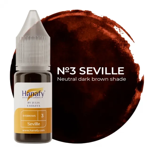 Hanafy No. 3 Seville 5ml- Pigment Hibrid PMU Sprancene si Eyeliner Pentru Practica