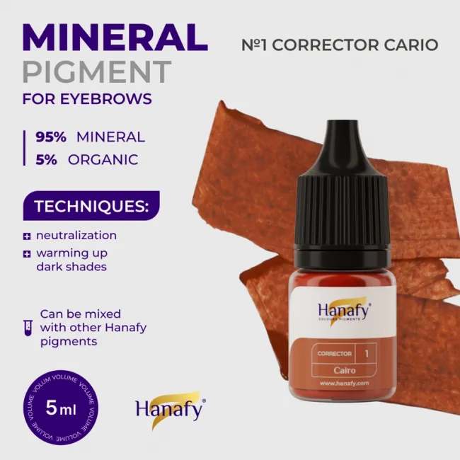 Hanafy Corrector No. 1 Cairo 5ml - Pigment Corector PMU Pentru Practica