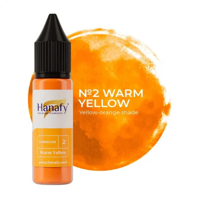 Hanafy Corrector No. 2 Warm Yellow - Pigment Corector PMU Pentru Practica