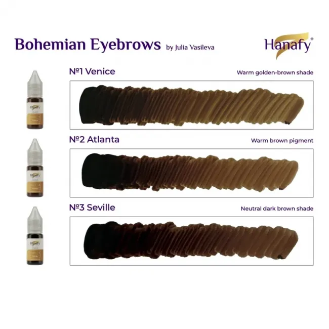 Hanafy No. 2 Atlanta - Pigment Hibrid PMU Sprancene si Eyeliner Pentru Practica