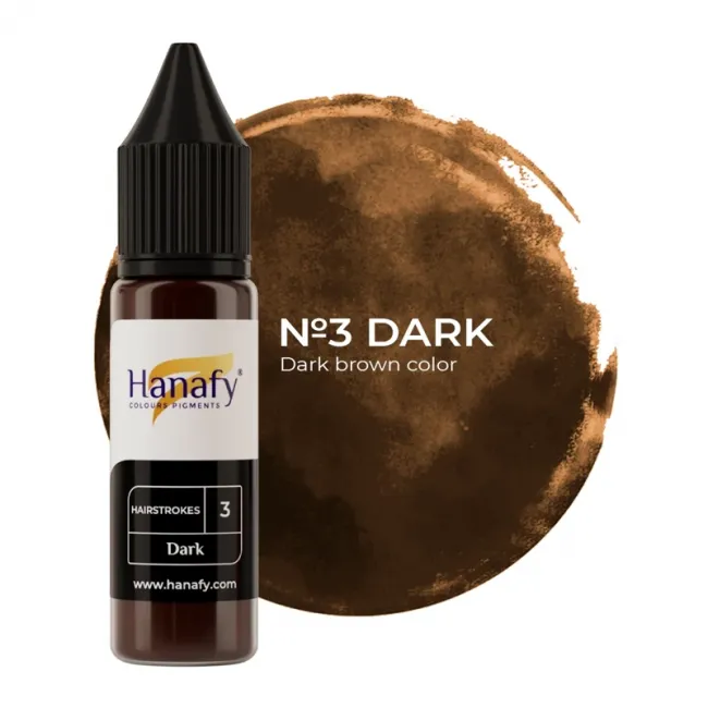 Hanafy No. 3 Hairstrokes Dark - Pigment Sprancene PMU Pentru Practica