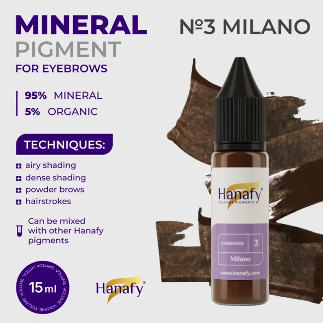 Hanafy No. 3 Milano - Pigment Mineral Sprancene PMU Pentru Practica