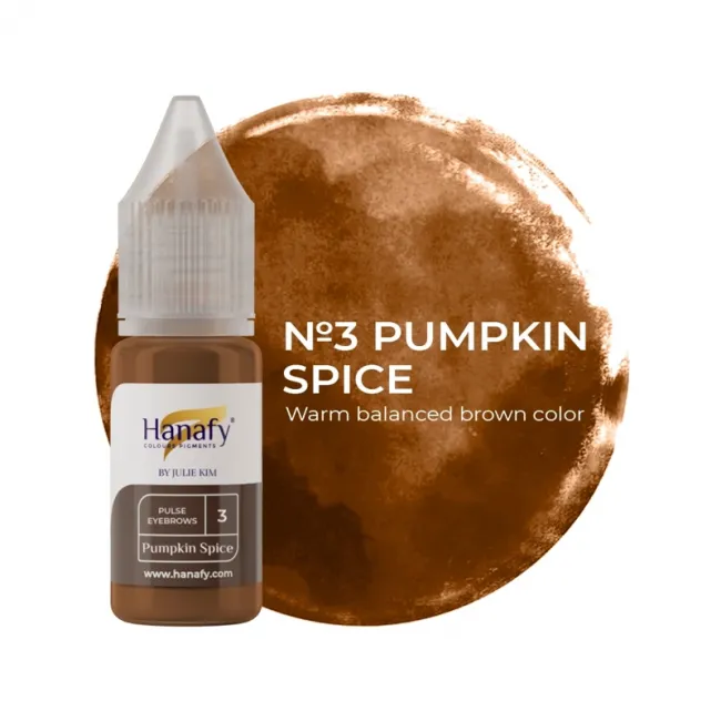 Hanafy Pulse by Julie Kim No. 3 Pumpkin Spice 5ml - Pigment Sprancene PMU Pentru Practica