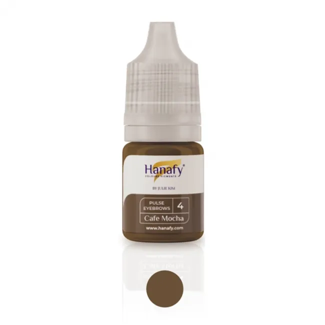 Hanafy Pulse by Julie Kim No. 4 Cafe Mocha 5ml - Pigment Sprancene PMU Pentru Practica