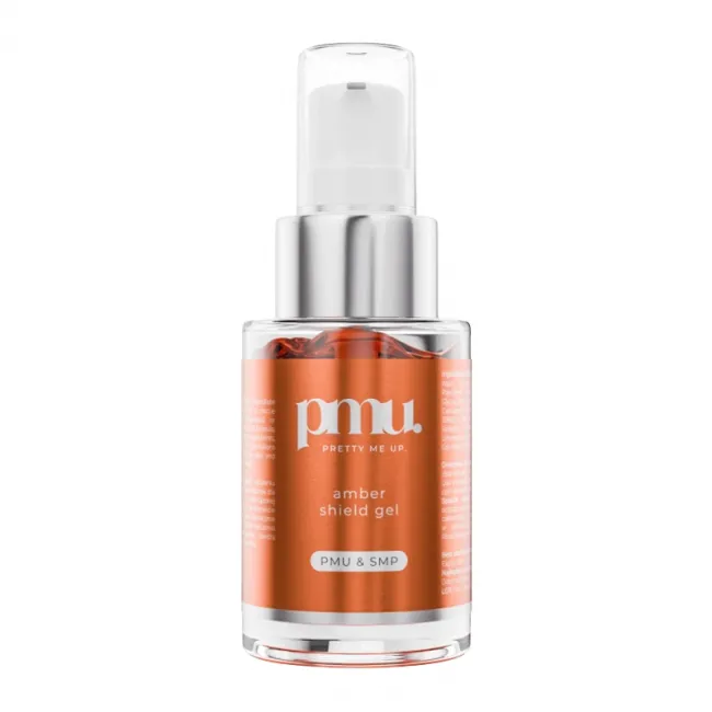 PMU Pretty Me Up Amber Shield Gel 30ml - Gel Calmant pentru Micropigmentare