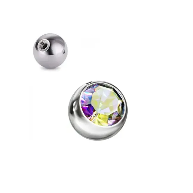 Bila Piercing AB Crystal, Prindere cu Filet 1.6 mm