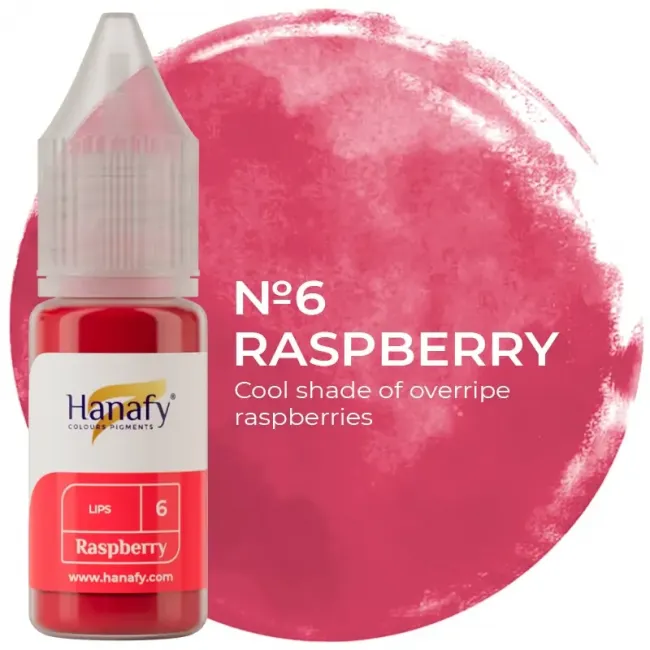 Hanafy Lips No. 6 Raspberry - Pigment PMU Buze Pentru Practica