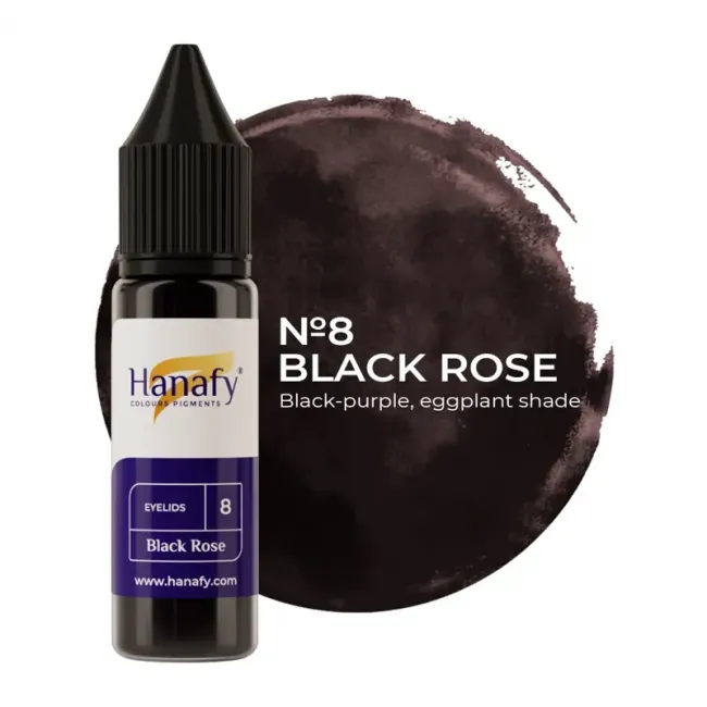 Hanafy No. 8 Black Rose - Pigment PMU Eyeliner Pentru Practica