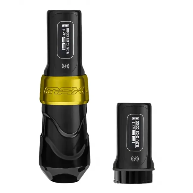 FK Irons Flux Max, Stroke 4.5mm - Gold, 2 x PowerBolt II, Masina De Tatuat Wireless