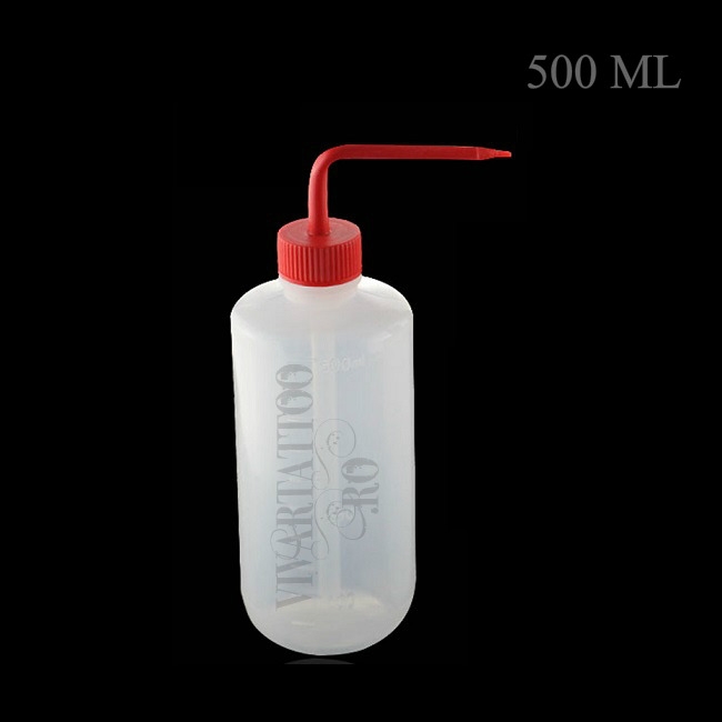 Recipient Spalare Tatuaj Alb cu Pompita Rosie - Wash Bottle