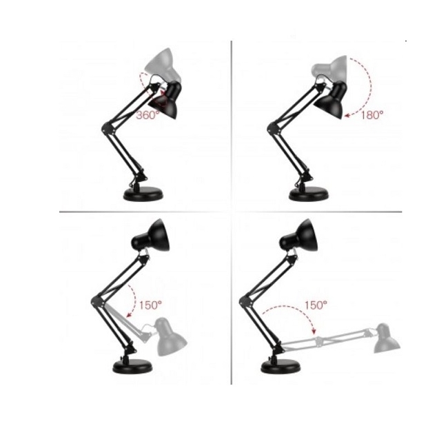 Lampa Masa Cu Suport Neagra
