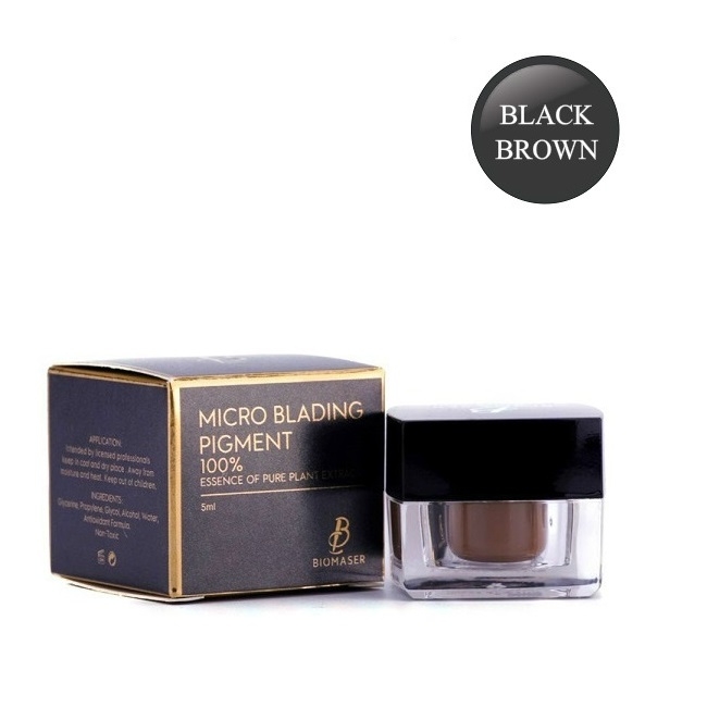 Biomaser Black Brown 5ml, Pigment Pentru Practica Microblading